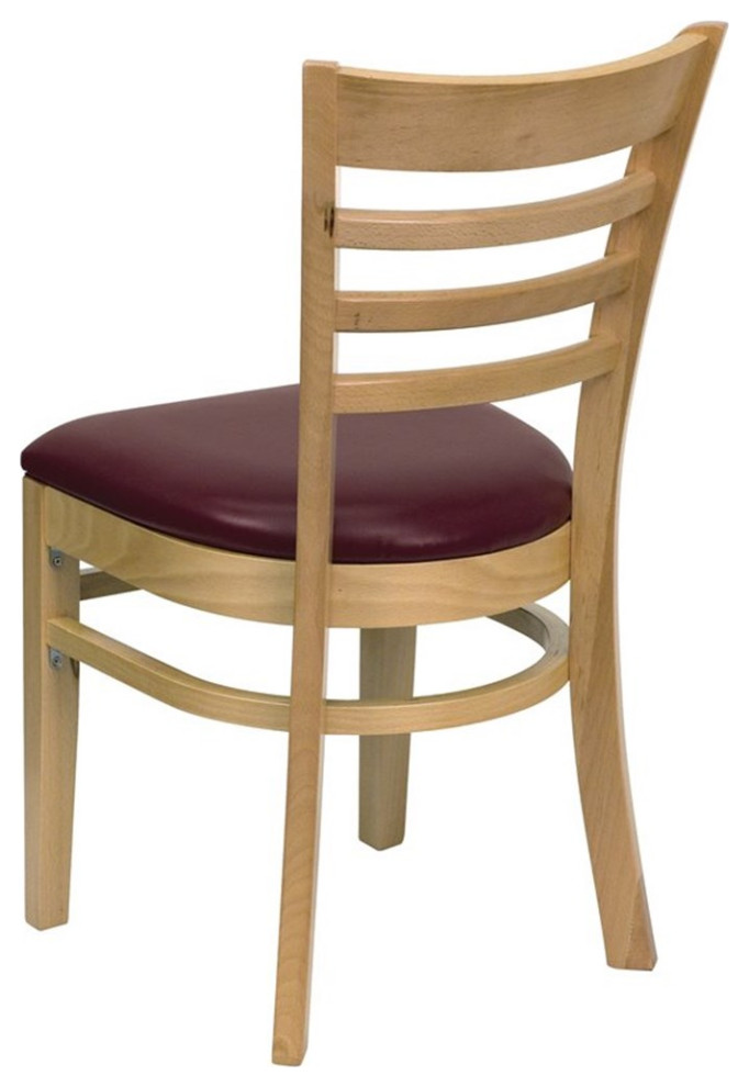 Pemberly Row Modern / Contemporary Series Dining Chair with Burgundy Seat   Transitional   Dining Chairs   by Homesquare  Houzz
