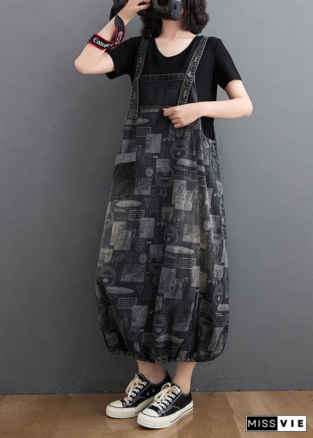 Women Black Print Clothes For Women Spaghetti Strap A Line Spring Dress