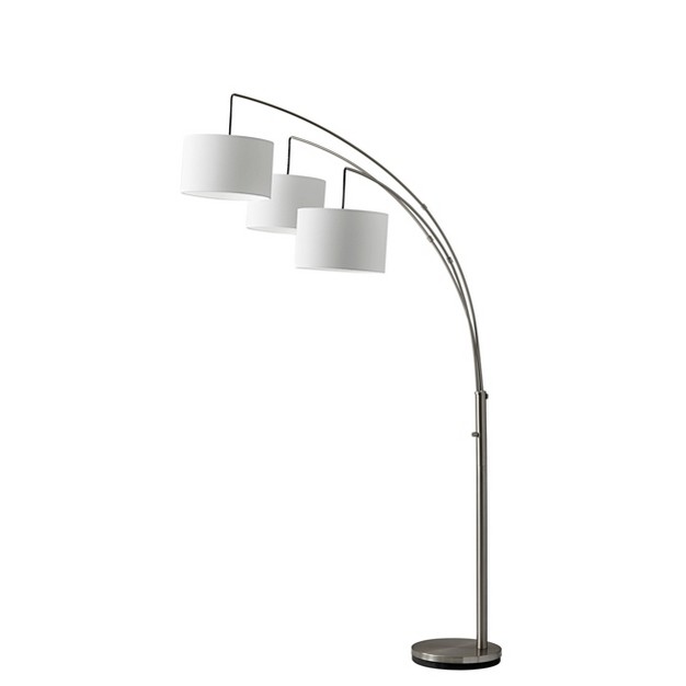 Trinity Arc Lamp Brushed Steel Adesso