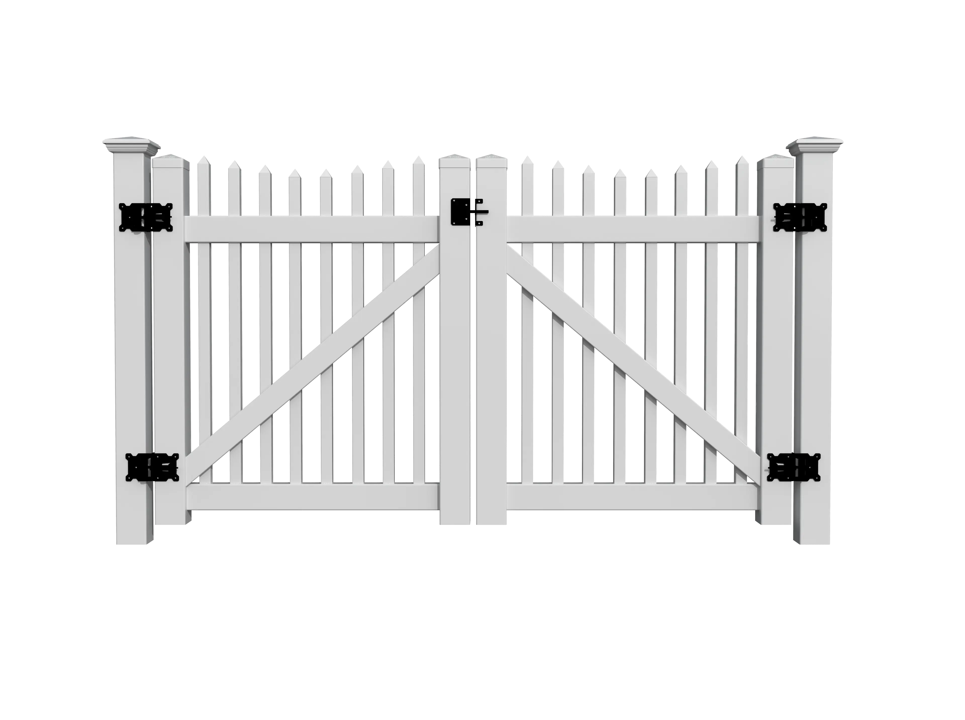 Fentech Waterproof Garden Supplies Picket Fence for Gardening  White pvc Vinyl Picket Fence Gates