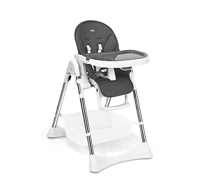 Slickblue Foldable High Chair with Large Storage Basket