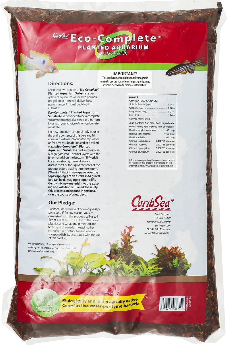 CaribSea Eco-Complete Planted Aquarium Substrate， 20-lb bag