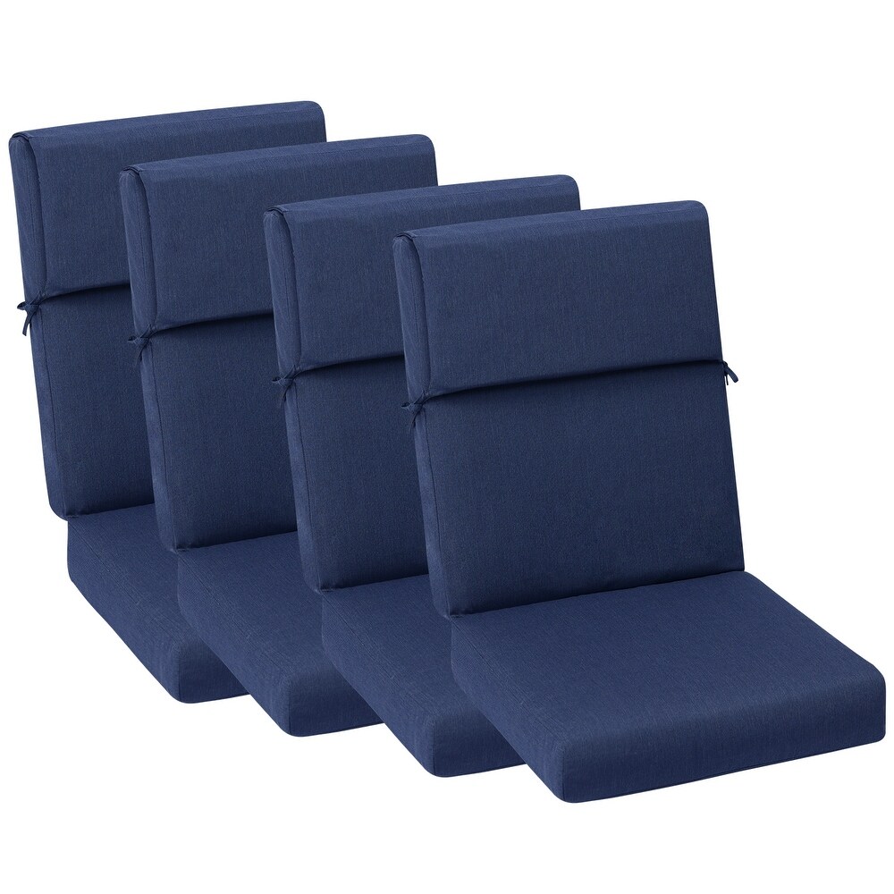 Aoodor Patio High Back Chair Cushions Set of 4，46x21x4 Inches(Only Cushions)