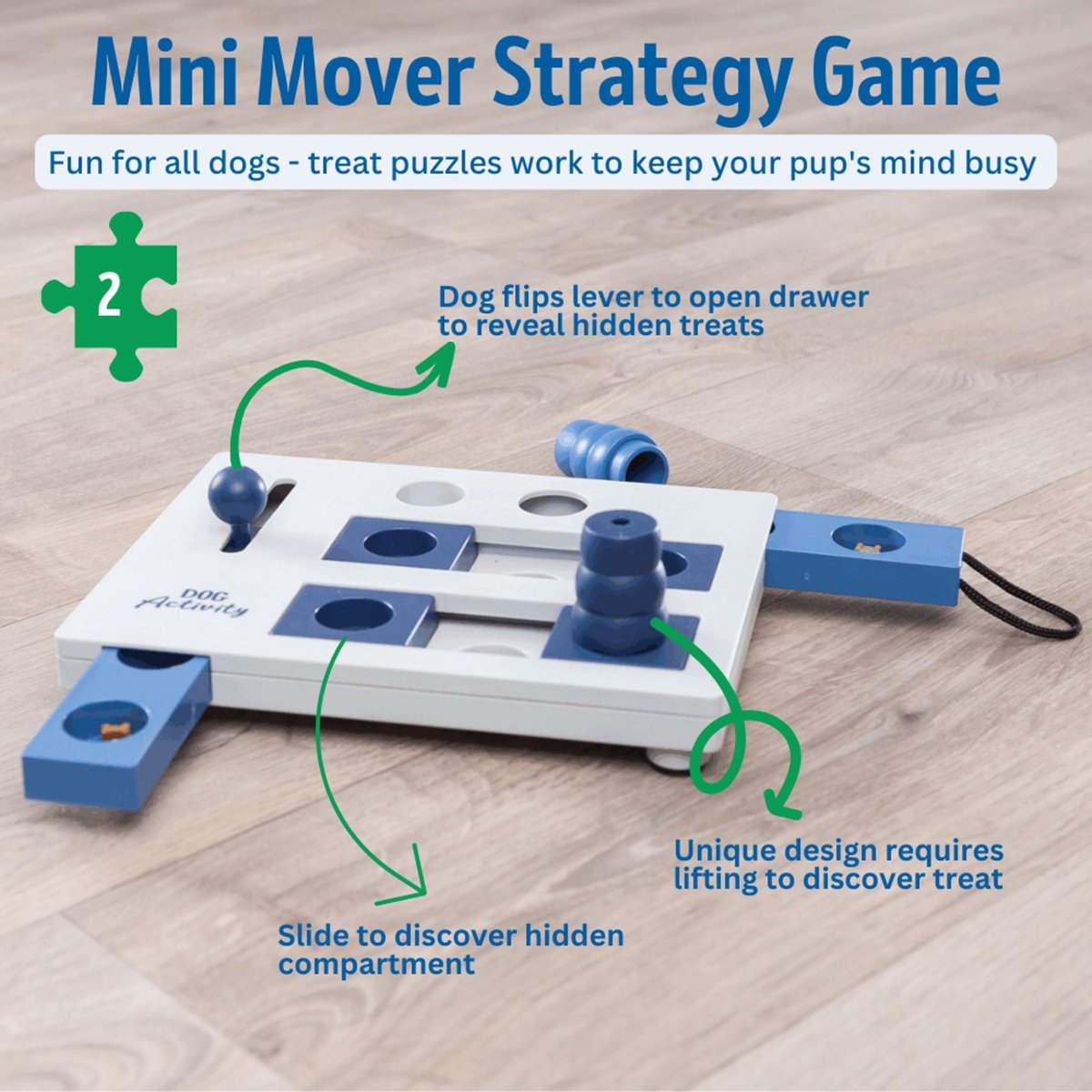 TRIXIE Mini Mover Activity Strategy Game Dog Toy， Level 3