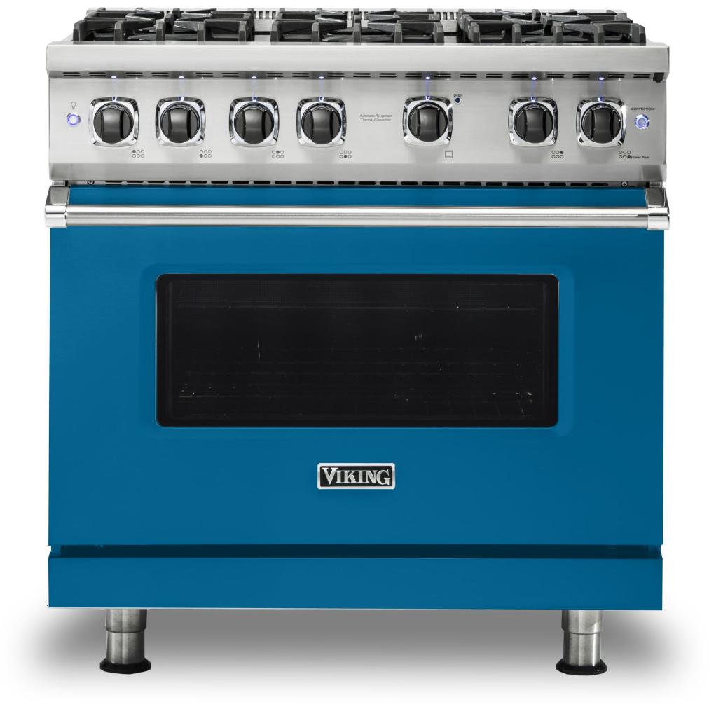 Viking 36-inch Freestanding Gas Range with GourmetGlo VGR536-6BABLP