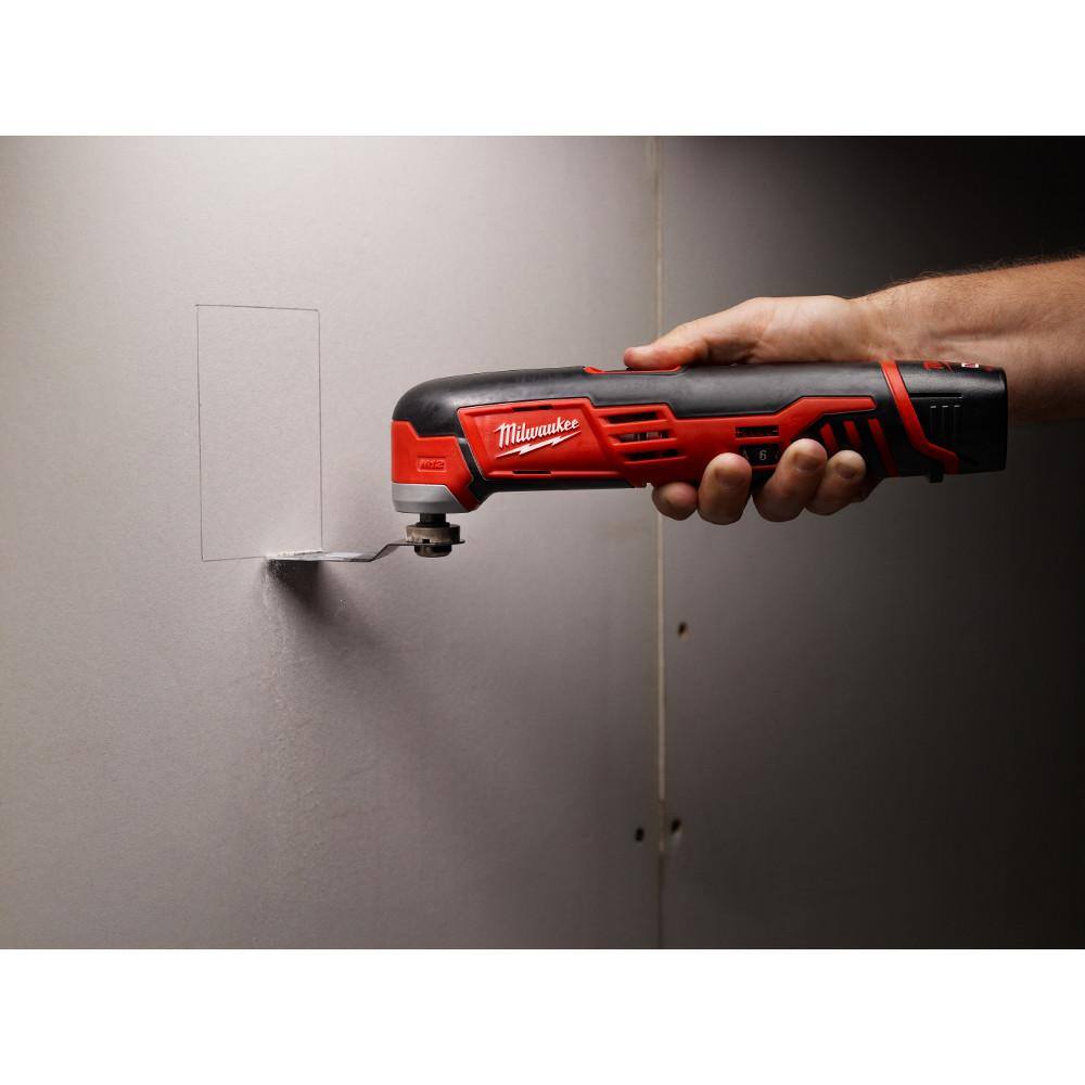 Milwaukee M12 12V Lithium-Ion Cordless 3/8 in. Crown Stapler and Multi-Tool Combo Kit With (1) 2.0Ah Battery And Charger