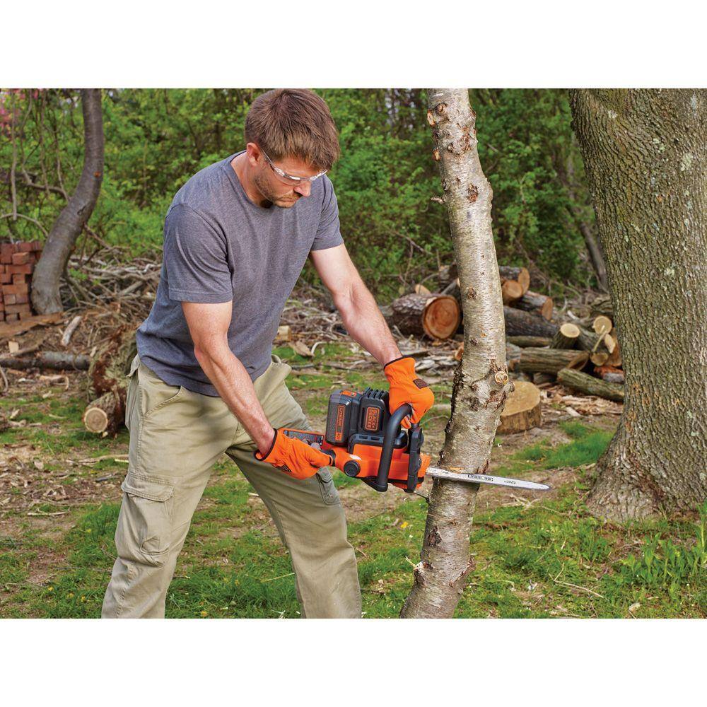 BLACK+DECKER 20V MAX 10in. Battery Powered Chainsaw Kit with (1) 2Ah Battery  Charger LCS1240