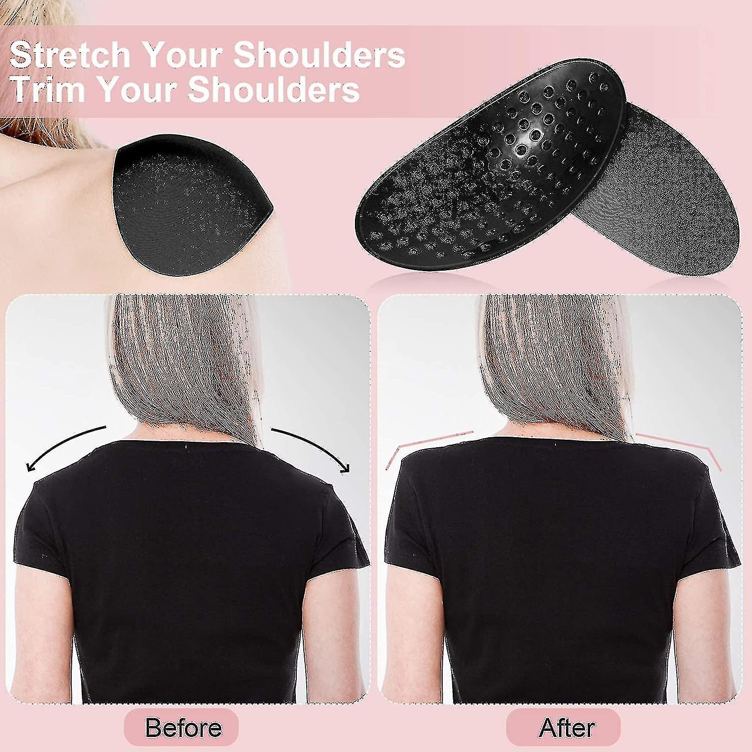 4 Pairs Shoulder Push-up Pads Soft Silicone Adhesive Shoulder Pads Anti-slip Enhancer Should