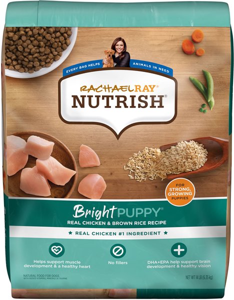 Rachael Ray Nutrish Bright Puppy Natural Real Chicken and Brown Rice Recipe Dry Dog Food