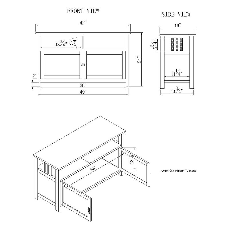 Alaterre Mission TV Stand