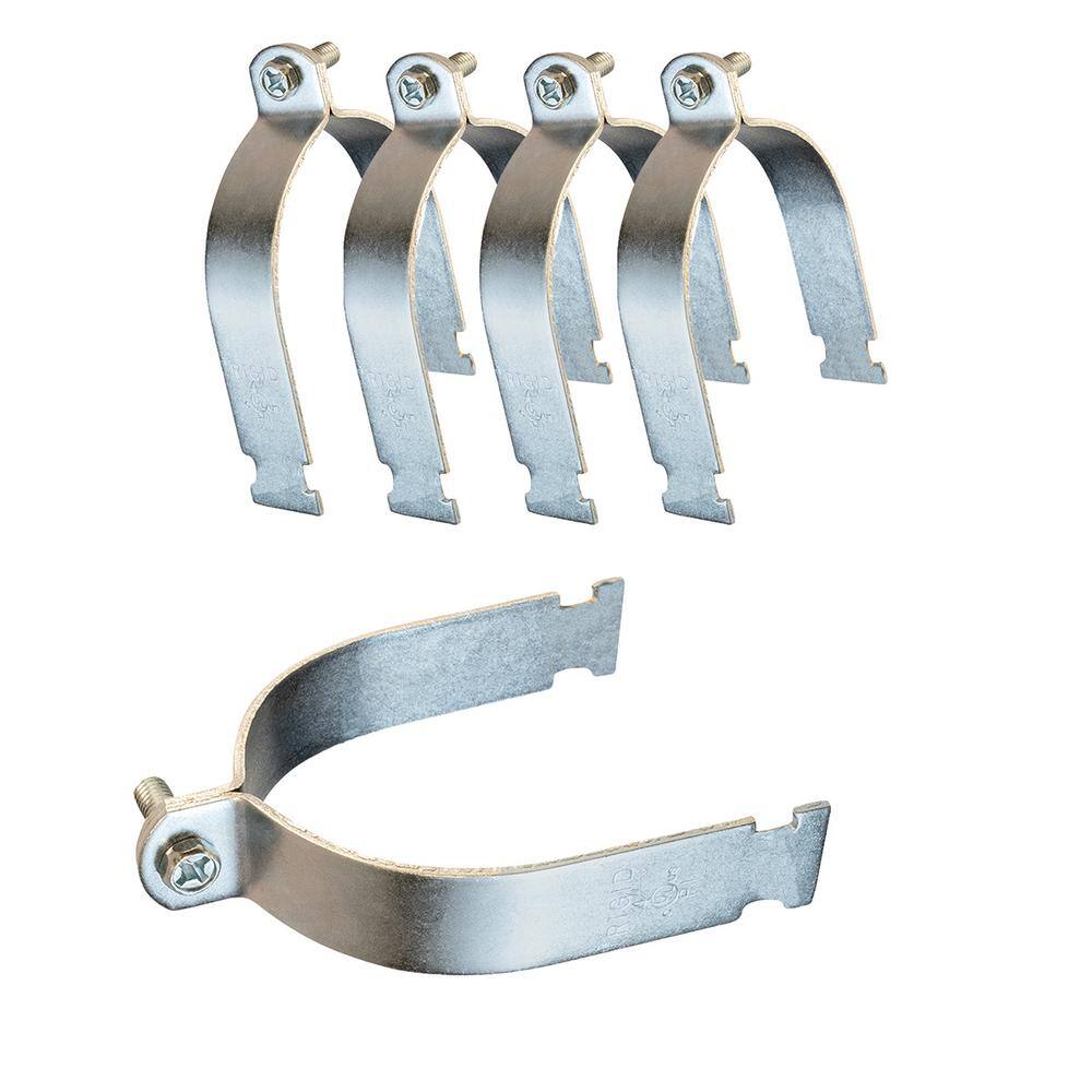 The Plumber's Choice 4 in. Electro Galvanized Steel Strut Clamp (5-Pack) 04CLSTGE-5