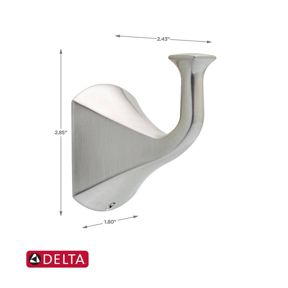 Delta Pierce Single Towel Hook in Spotshield Brushed Nickel PRC35-BN