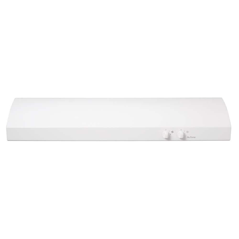 BroanNuTone AR1 Series 30 in 270 Max Blower CFM 4Way Convertible UnderCabinet Range Hood with Light in White