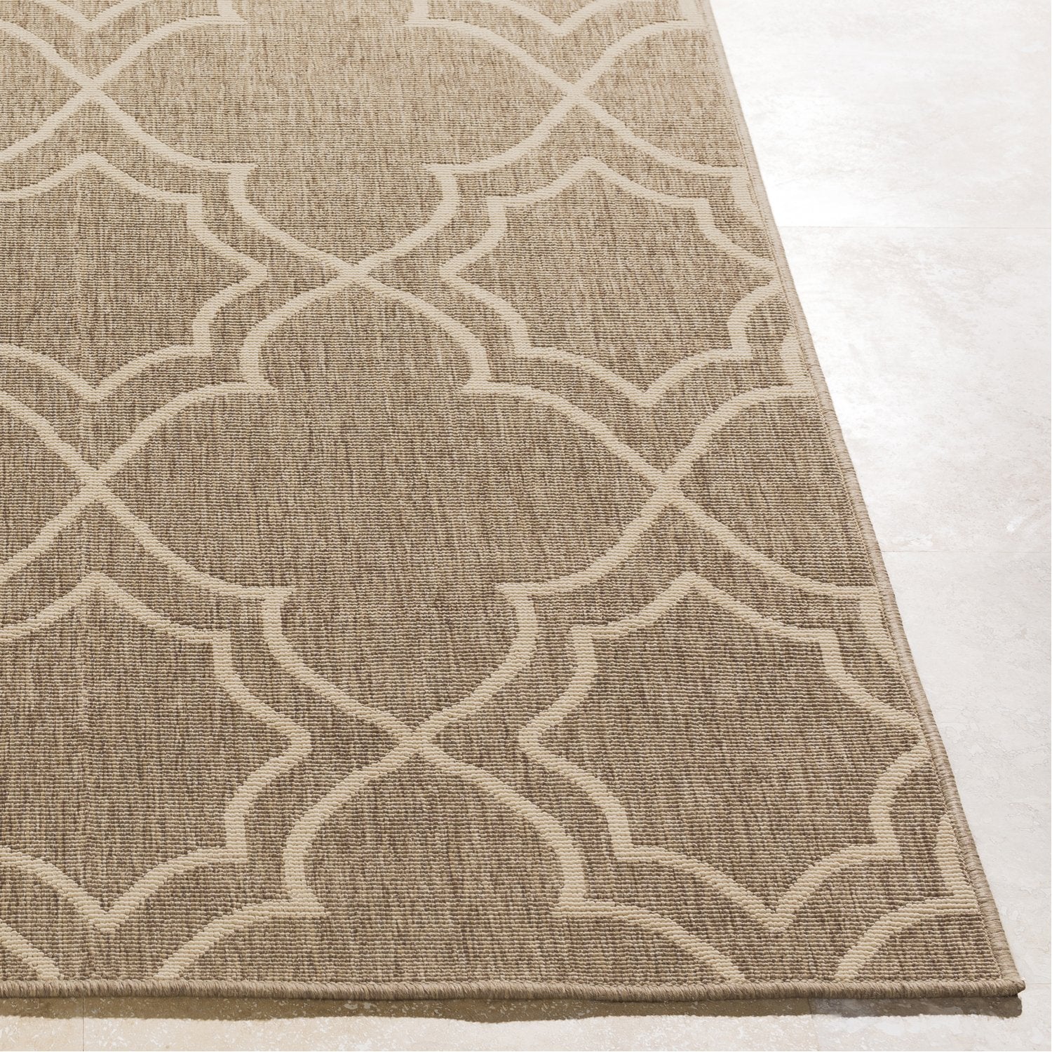 Alfresco Outdoor Rug in Camel & Cream