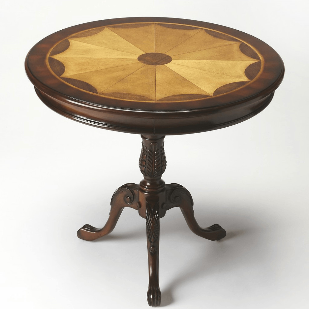 30 quotBrown Round Coffee Table   Traditional   Coffee Tables   by HomeRoots  Houzz