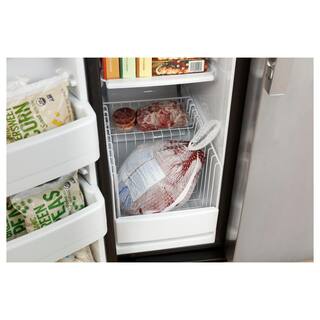 GE 23.0 cu. ft. Side by Side Refrigerator in Fingerprint Resistant Stainless Steel Standard Depth GSS23GYPFS