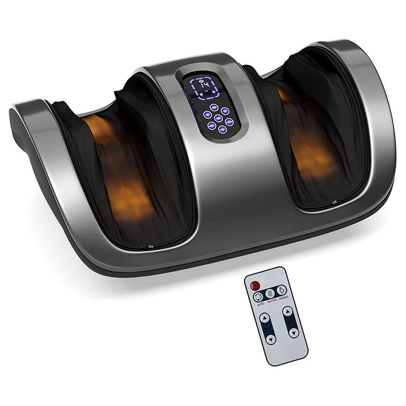 Shiatsu Foot Massager with Heat & Remote, Kneading & Rolling Feet/Leg/Calf/Arm/Ankle Electric Massage Machince