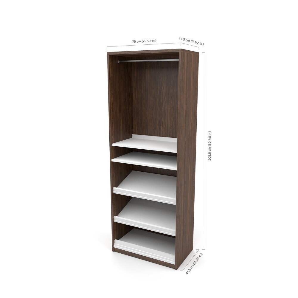 Cielo by Bestar 29.5 inch Shoe/Closet Storage Unit with drawers