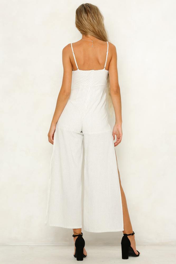 Hearts Are Wild Jumpsuit White