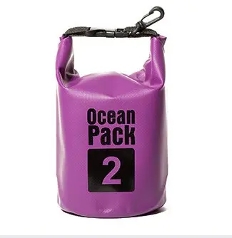 BKG001 Customized Logo 2L Outdoor One shoulder Dry Bag Waterproof Ocean Pack Camping Hiking Backpack