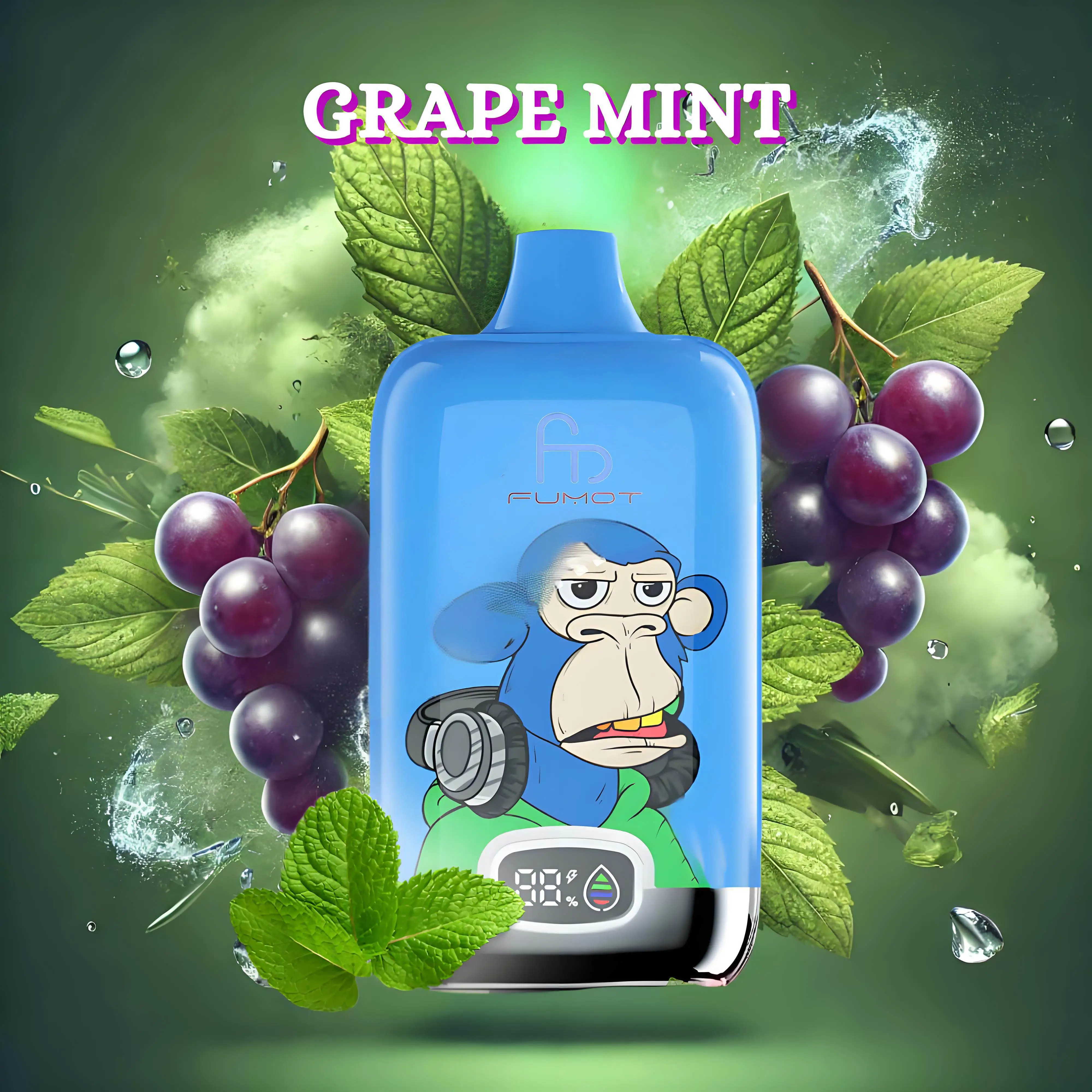 Fumot Tornado Digital Box 12000 Puffs - Grape Mint