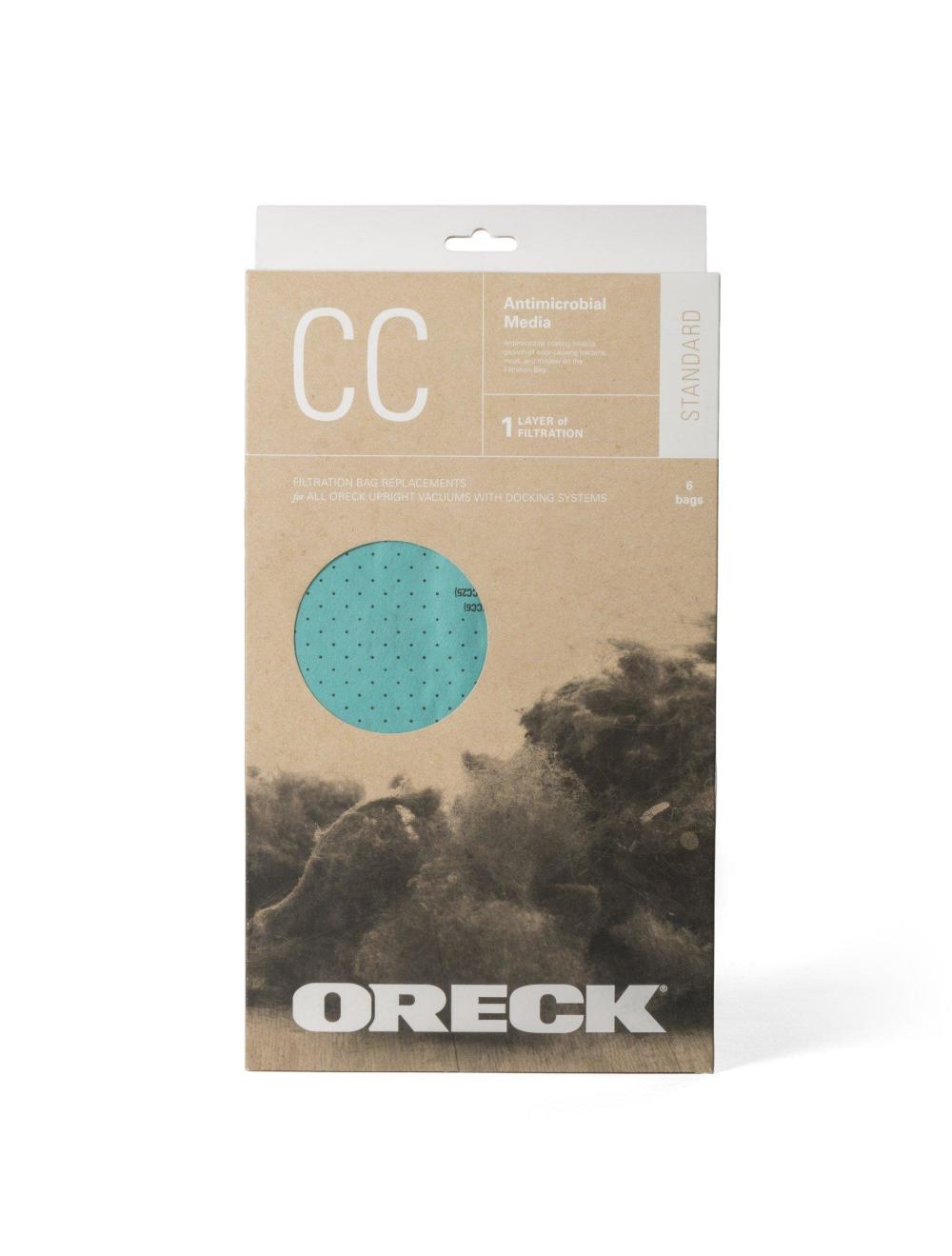 Oreck Type CC Antimicrobial Filtration Standard Filtration Vacuum Bag (6pk)