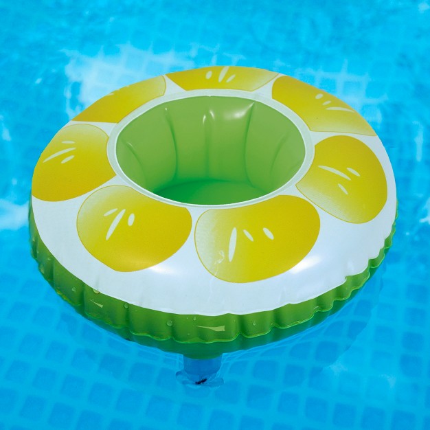 Inflatable Lemon Slice Swimming Pool Beverage Drink Holder