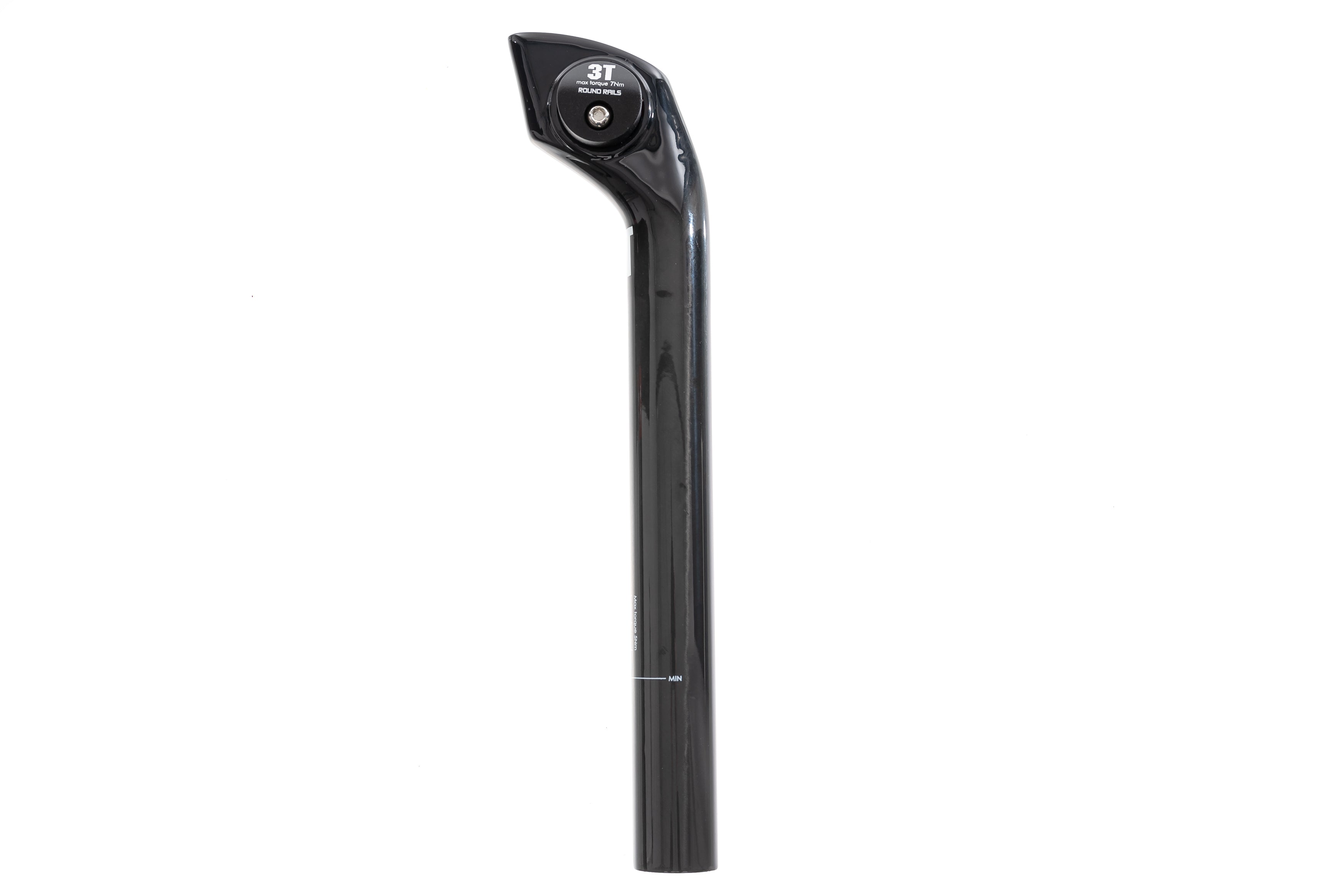 3T Ionic LTD Seatpost 31.6x280mm Carbon 25mm Setback Silver Circle