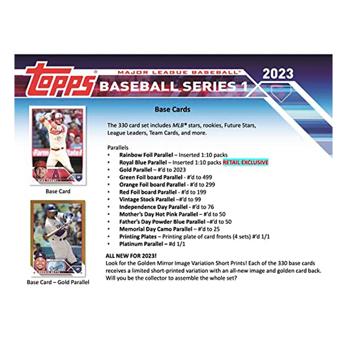 2023 Topps MLB Series 1 Baseball Trading Card Blaster Box