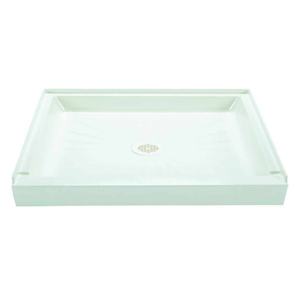 MUSTEE Durabase 48 in x 32 in Single Threshold Alcove Shower Pan Base