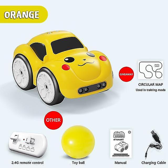 Mini Rc Intelligent Sensor Car Radio Controlled Electric Cute Remote Control Car Cartoon Mode Smart Music Light Vehicle Toy