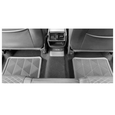 Autocraft Car and SUV Rear Floor Mat， Black Rubber， All-Season， Universal， 2 Piece