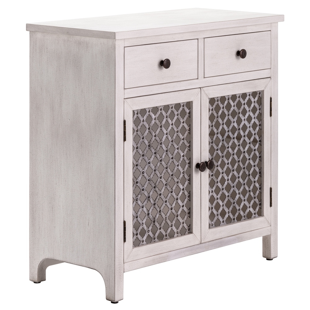 Macy Fir Wood and Metal Cabinet   30 x 14.5 x 30\