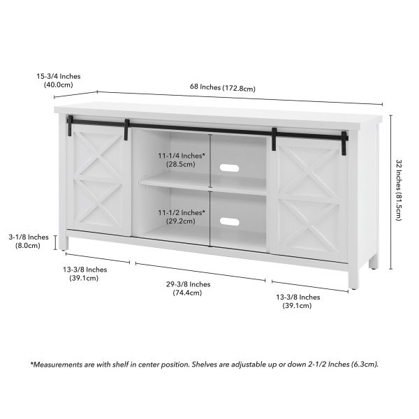 Elmwood Rectangular TV Stand for TV's up to 75