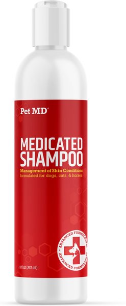 Pet MD Antiseptic and Antifungal Medicated Shampoo， 8-oz bottle