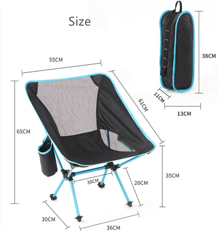 Outdoor 7075 aluminum  lightweight camping chair outdoorlight weight camp tourist chair