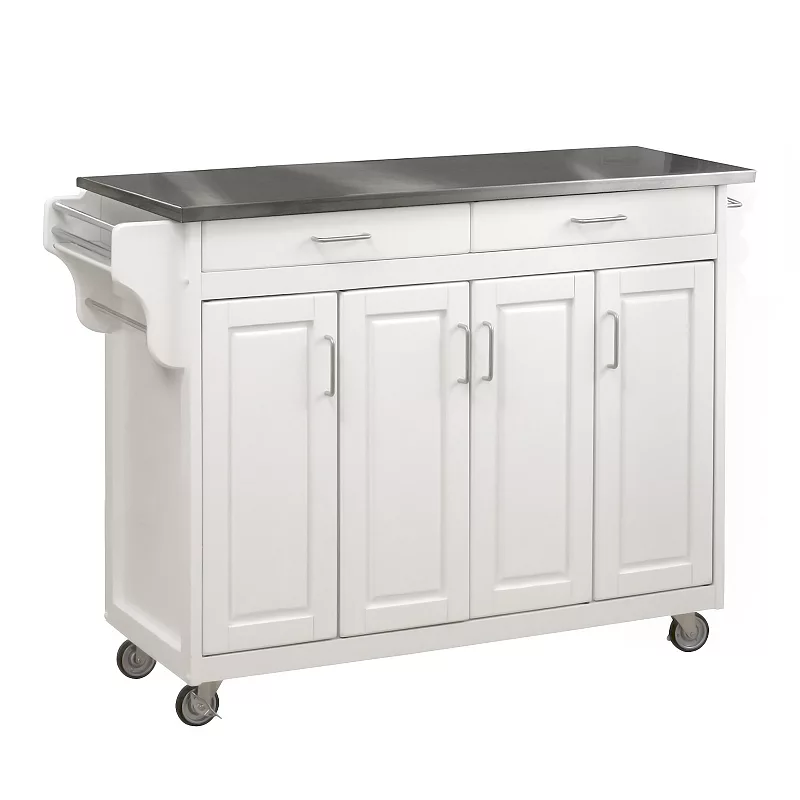 homestyles Create-a-Cart White Kitchen Island