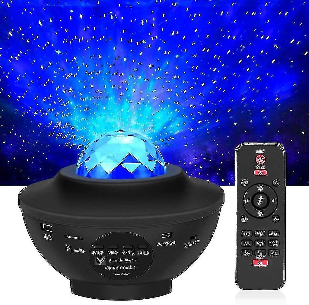 Starry Sky Projector， Led Star Projector Lamp Starry/water Waves/ Tooth Speaker   Compatible With Pa