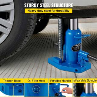 VEVOR Hydraulic Toe Jack 15-Ton On Toe Toe Jack Lift 30-Ton On Top Lift Capacity 6-15 in. Stork Air Hydraulic Toe Jack YYJZQJD15-30TPETEV0