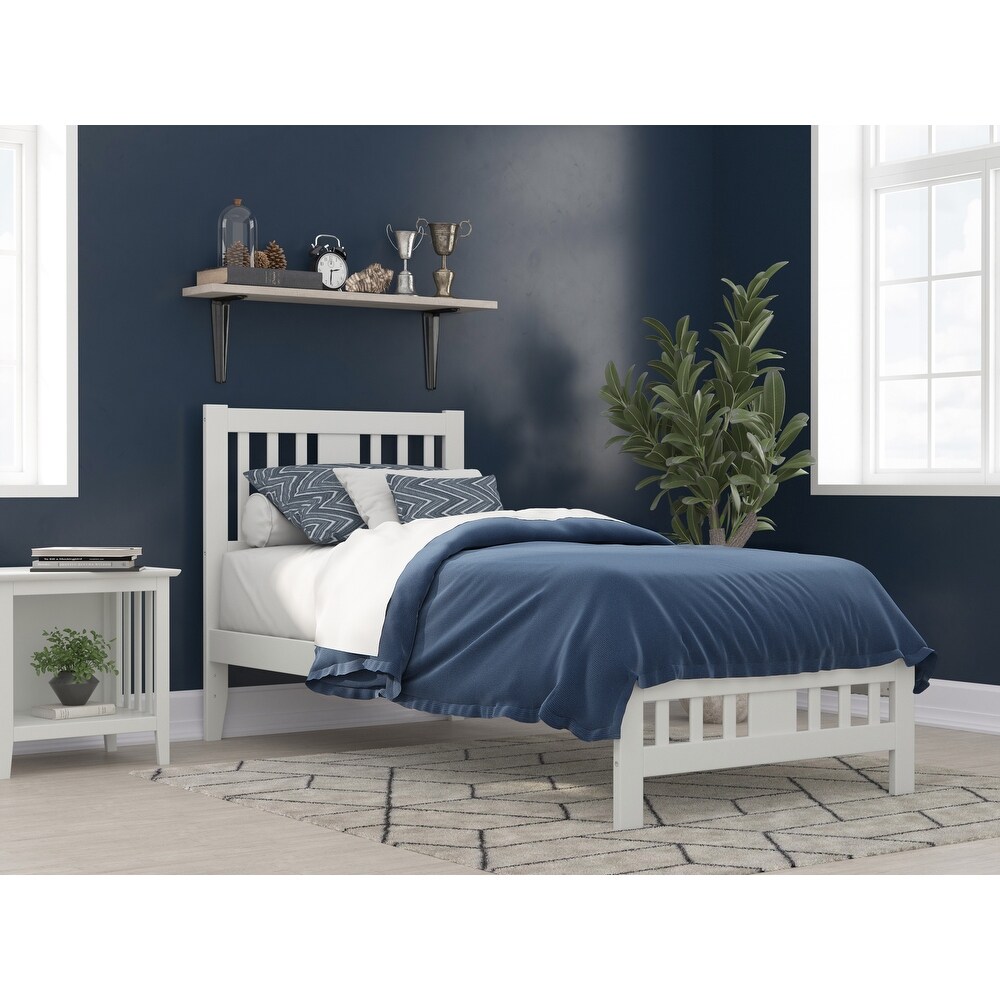 Tahoe Twin Extra Long Bed with Footboard in White