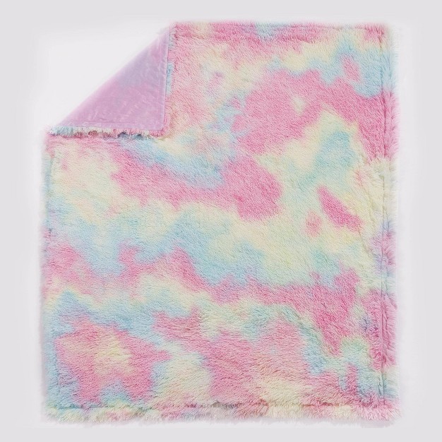 Teen Tie Dye Rainbow Throw Pink yellow blue Makers Collective