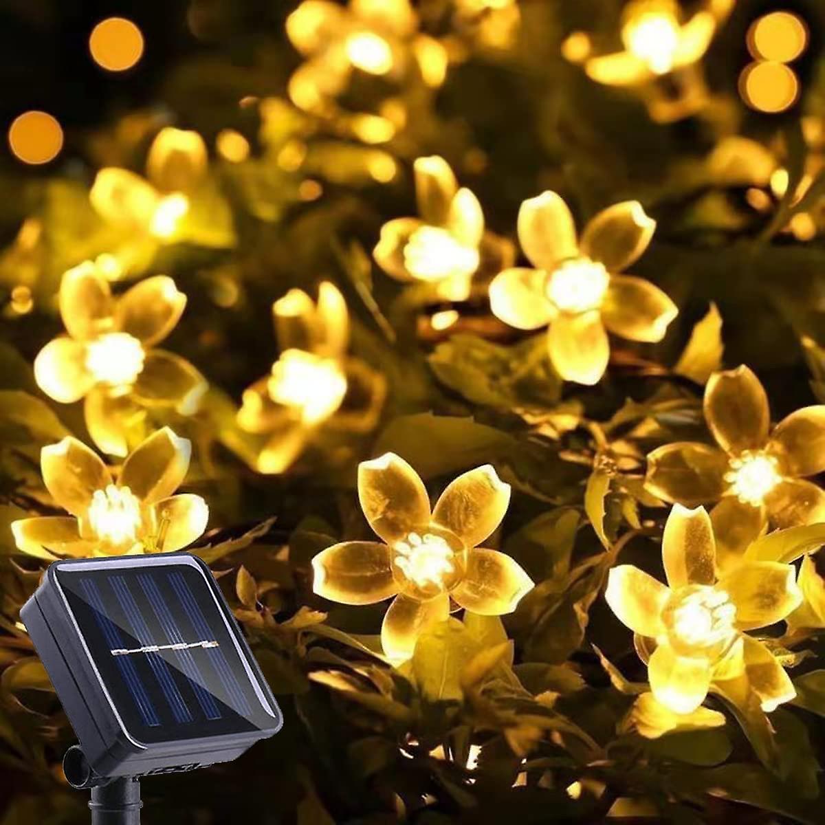 Solar String Lights 50 Led Warm White Solar String Lights Decoration Lights For Garden， Fence， Patio， Christmas Tree， Home， Lawn， Wedding， Patio， Part