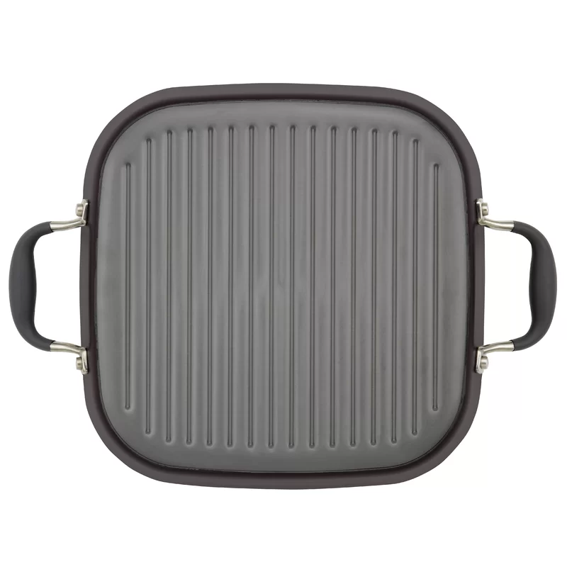 Anolon 83865 Advanced Hard Anodized Nonstick Grill Pan / Griddle and Roaster - 11 Inch， Gray