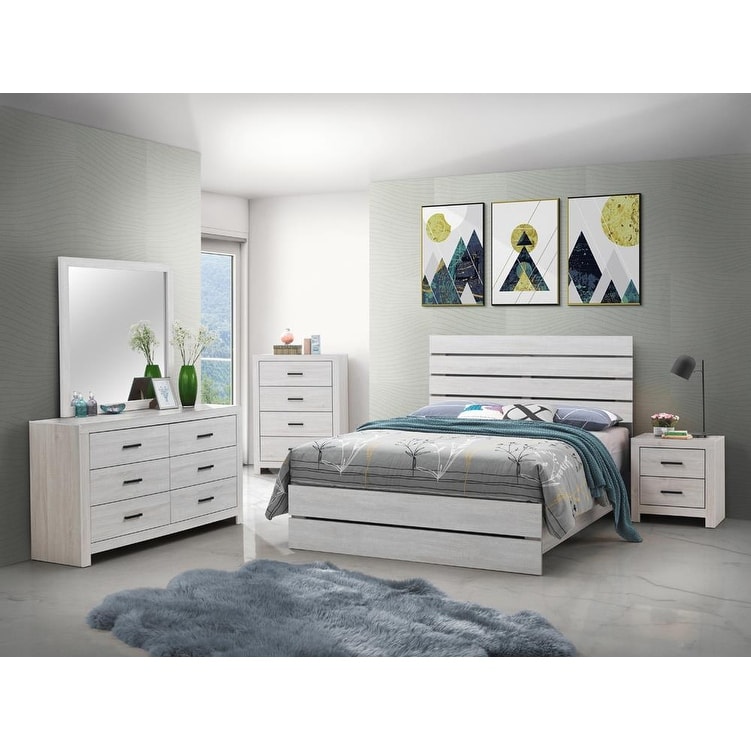 Coaster Furniture Brantford Coastal White Panel Bedroom Set - - 31683701