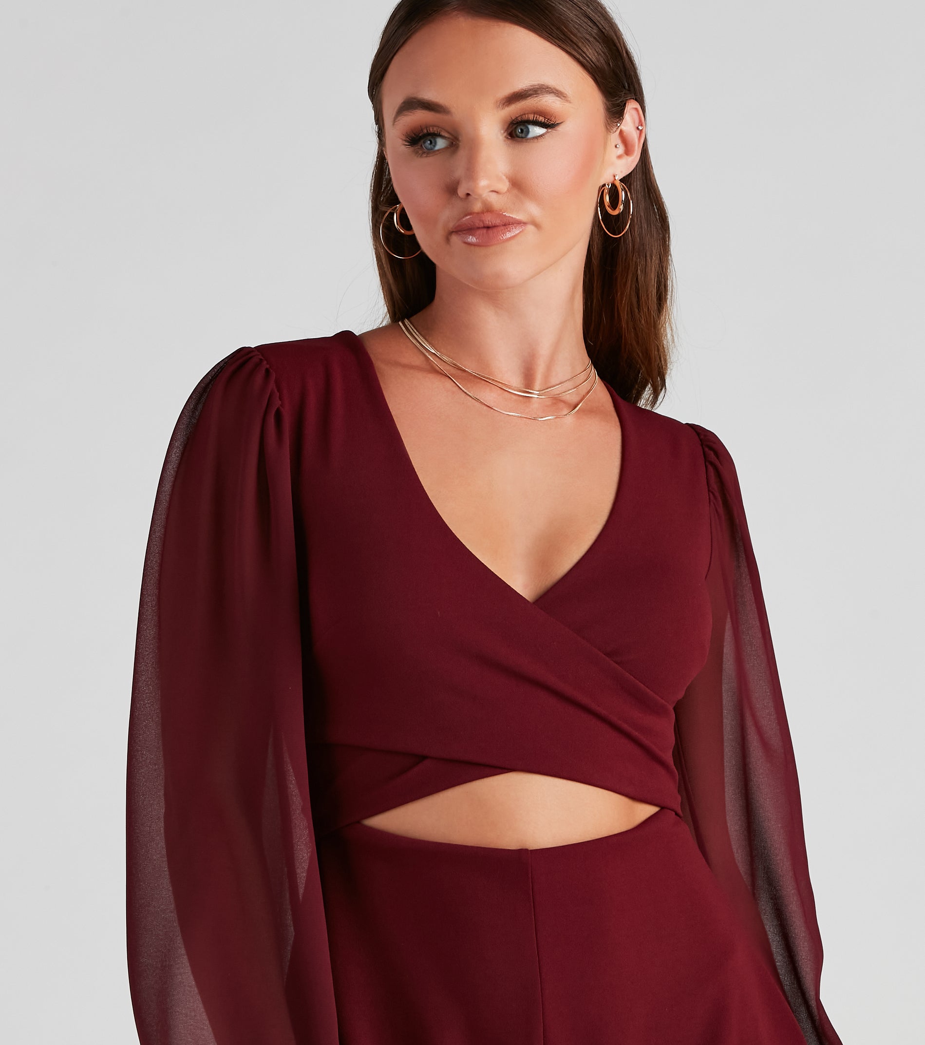 Pardon Me Crepe Faux Wrap Romper