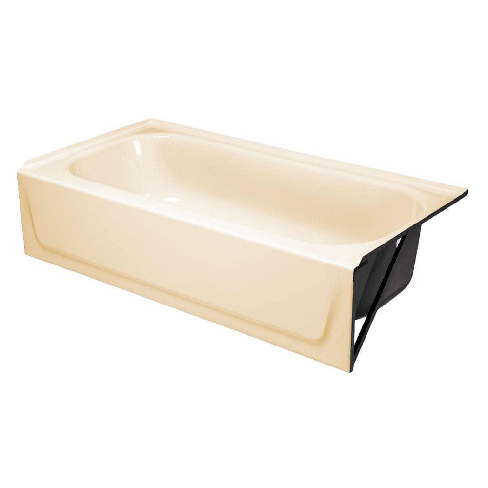 Bootz Industries Aloha 60 in x 30 in Soaking Bathtub with Right Drain in Bone