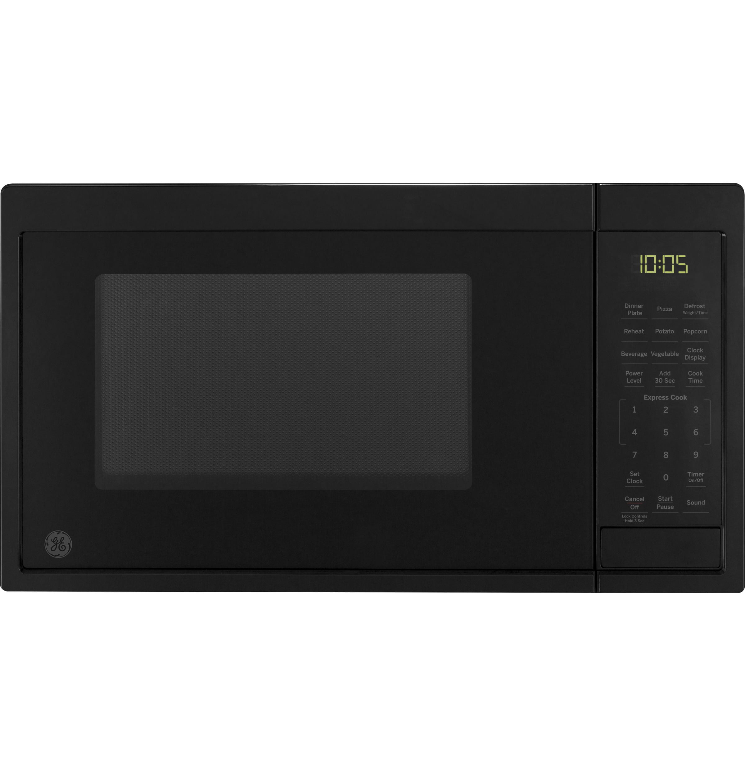 GE® 0.9 Cubic Foot Capacity Countertop Microwave Oven, Black, JES1095DMBB