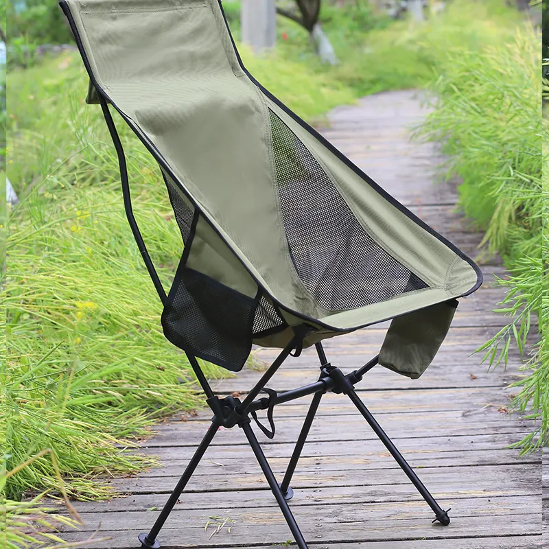 Metal Beach Folding Large Moon Chair Camping Chair Manufacturer Outdoor Furniture For Picnics Hiking