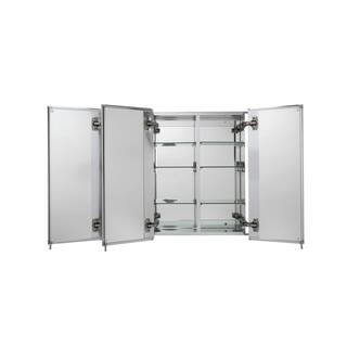 Croydex 30 in. W x 26 in. H Frameless Aluminum Recessed or Surface-Mount Bathroom Medicine Cabinet with Easy Hang System WC101869YW