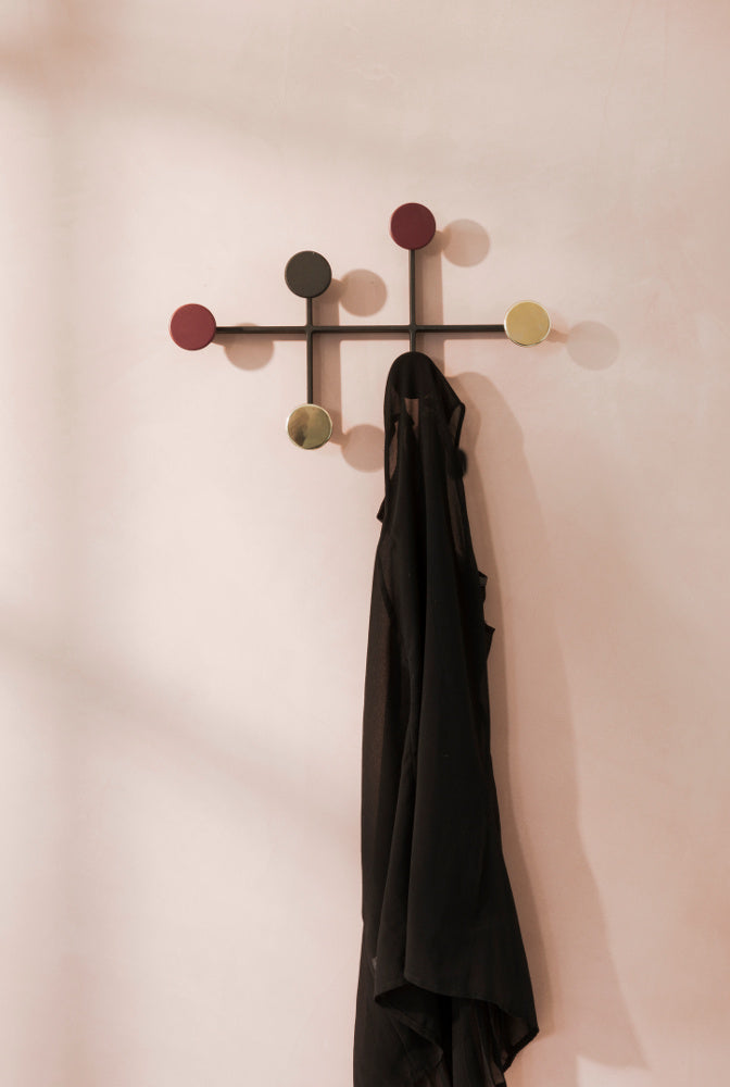 Afteroom Coat Hanger in Black & Brass